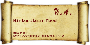 Winterstein Abod névjegykártya